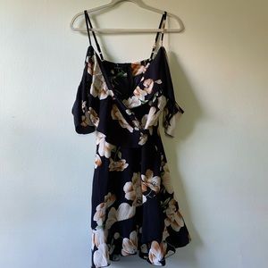 Cold shoulder floral zaful dress